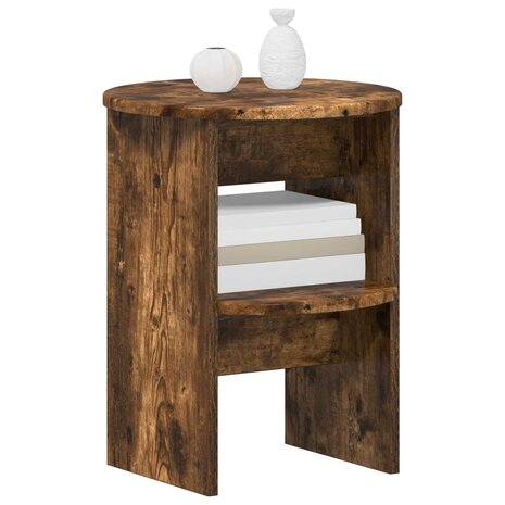 Bijzetkast 2 pcs Gerookte Eik &Oslash;40 x 50 cm Geconstrueerd hout 3