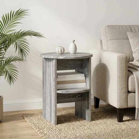 Bijzetkast Grijze Sonoma &Oslash;40 x 50 cm Geconstrueerd hout 1