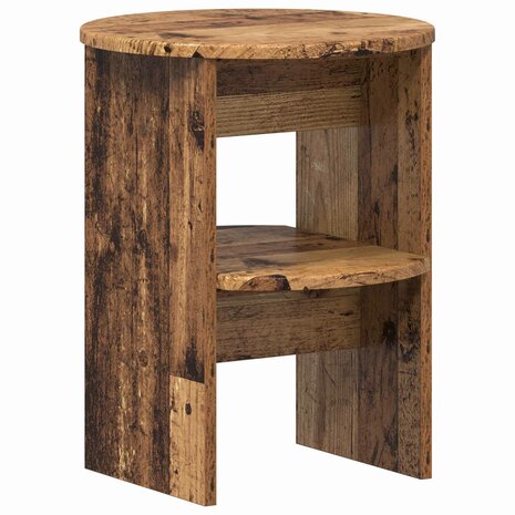 Bijzetkast Oudhout &Oslash;40 x 50 cm Geconstrueerd hout 2