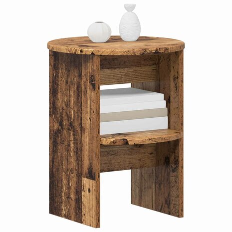 Bijzetkast 2 pcs Oudhout &Oslash;40 x 50 cm Geconstrueerd hout 3