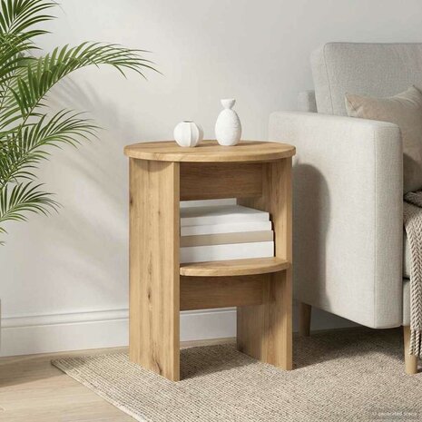 Bijzetkast 2 pcs Artisan Eik &Oslash;40 x 50 cm Geconstrueerd hout 1