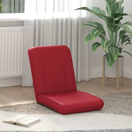 Vloerstoel Wijnrood 50 x 73 x 60 cm Nep Leer 1