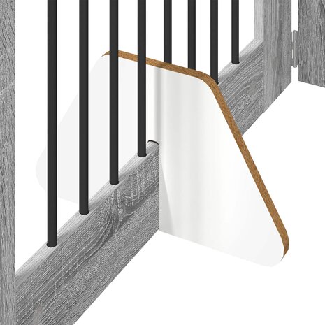 Hondenhekje met standaards 2 pcs Grijs sonoma 80 x 80 cm 7