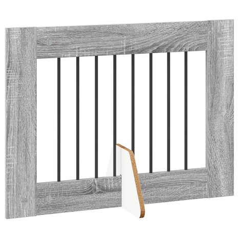 Hondenhekje met standaards 2 pcs Grijs sonoma 80 x 60 cm 5