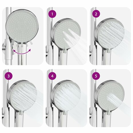 Thermostatisch Douchesysteem Set Chroom 27 x 43,5 x 83 cm 9