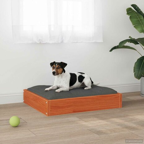 Hondenbed Wasbruin 51,5 x 44 x 9 cm Massief Vurenhout 4