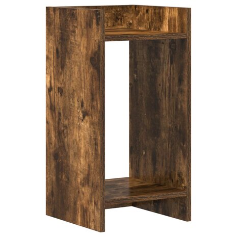 Plantenstandaard met plank Gerookte Eik 30 x 30 x 60 cm 2