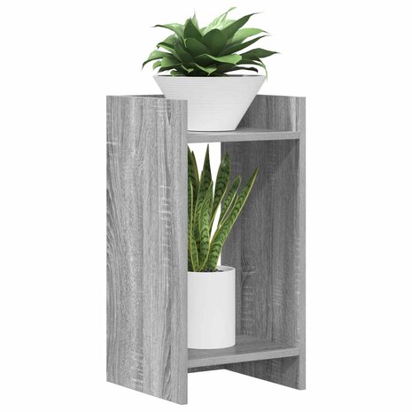 Plantenstandaard met plank Grijze Sonoma 30 x 30 x 60 cm 3