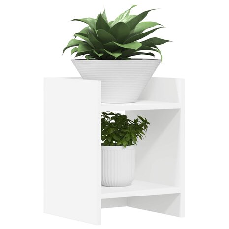 Plantenstandaard Wit 30 x 30 x 40 cm Geconstrueerd hout 3