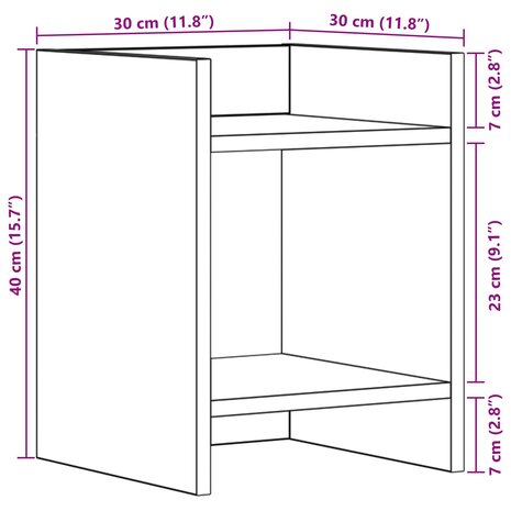 Plantenstandaard Wit 30 x 30 x 40 cm Geconstrueerd hout 5