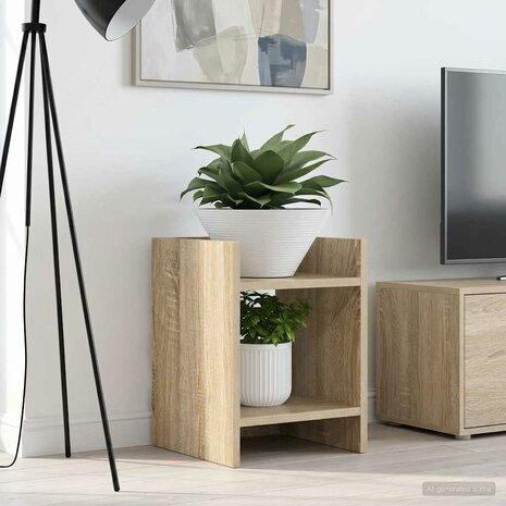 Plantenstandaard met plank Sonoma Eiken 30 x 30 x 40 cm 1