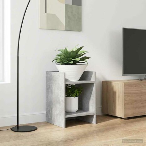 Plantenstandaard Beton Grijs 30 x 30 x 40 cm Geconstrueerd hout 1