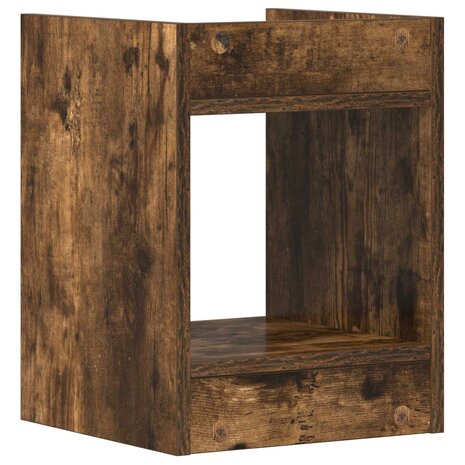 Plantenstandaard met plank Gerookte Eik 30 x 30 x 40 cm 6