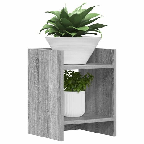 Plantenstandaard met plank Grijze Sonoma 30 x 30 x 40 cm 3