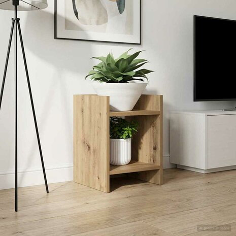 Plantenstandaard Artisan Eik 30 x 30 x 40 cm Geconstrueerd hout 1