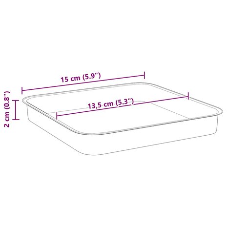 Plantenpotten 24 pcs Baksteenrood 16 x 16 x 14 cm Kunststof 12