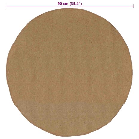 Tapijt Naturel &Oslash; 90 cm Jute 7