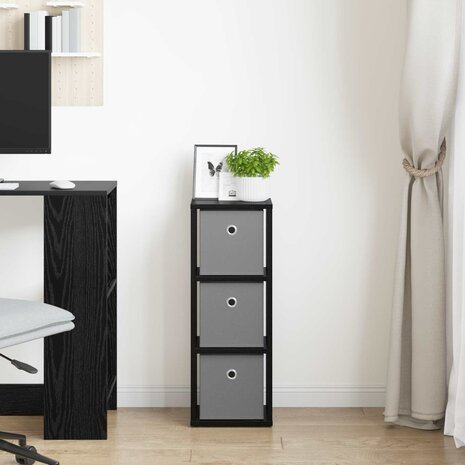 Dressoir met lade Zwart Eiken 25,5 x 22 x 69,5 cm 3