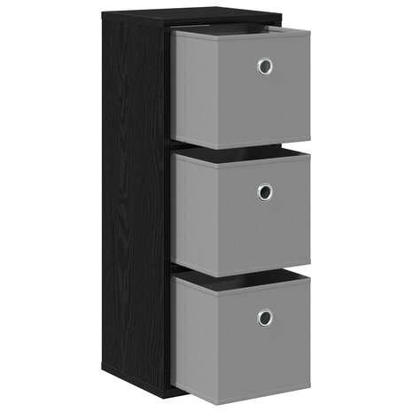 Dressoir met lade Zwart Eiken 25,5 x 22 x 69,5 cm 4