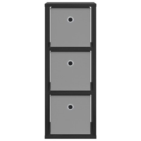 Dressoir met lade Zwart Eiken 25,5 x 22 x 69,5 cm 5