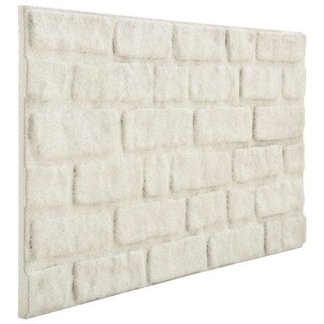 Wandpanelen 10 pcs Wit 100 x 50 cm EPS-schuim 1