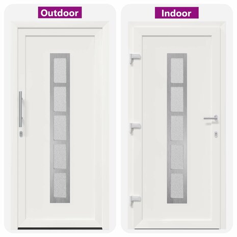 Voordeur Wit 98 x 200 cm PVC 8