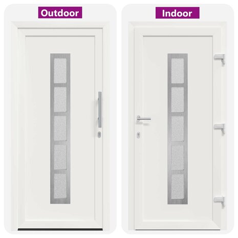 Voordeur Wit 98 x 200 cm PVC 8