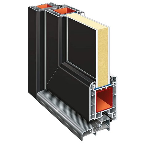 Voordeur Antracietkleurig 88 x 200 cm PVC 12