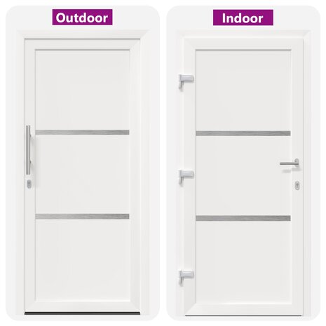 Voordeur Wit 108 x 208 cm PVC 8
