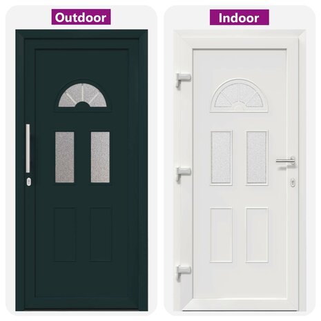 Voordeur Antracietkleurig 110 x 210 cm PVC 8