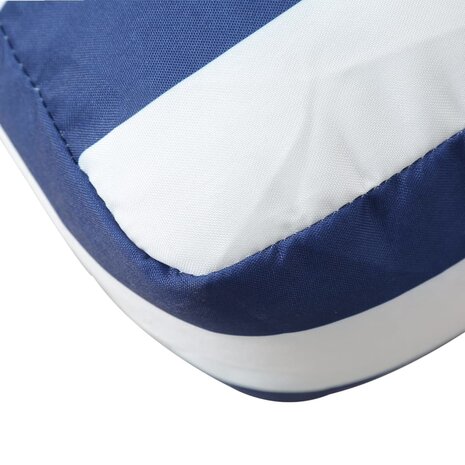 Palletkussen gestreept 58x58x10 cm oxford stof blauw en wit 7
