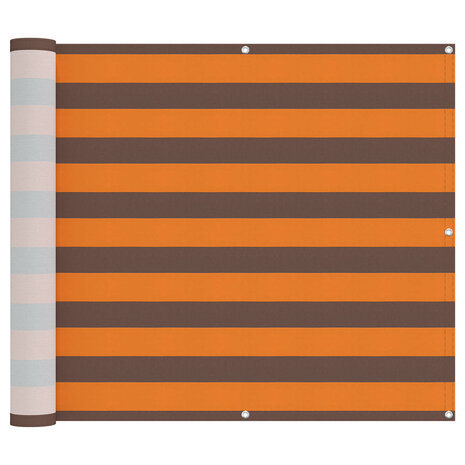Balkonscherm Oranje en Bruin 100 x 200 cm Oxford Stof 2