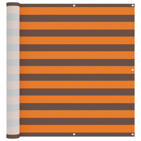 Balkonscherm Oranje en Bruin 110 x 200 cm Oxford Stof 2