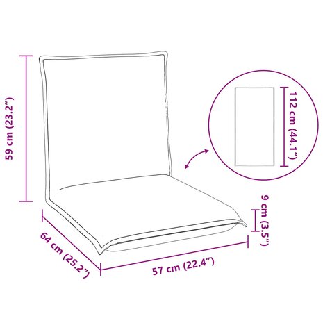 Vloerstoel Taupe 54 x 64 x 59 cm Stof 11