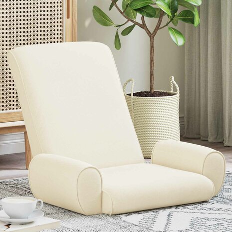 Vloerstoel Cr&egrave;me 68 x 51 x 56 cm Grove Fluweel 1