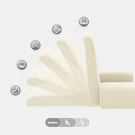Vloerstoel Cr&egrave;me 68 x 51 x 56 cm Grove Fluweel 9