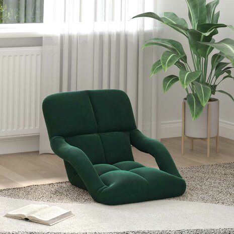 Vloerstoel Donkergroen 58 x 62 x 58 cm Fluweel 1