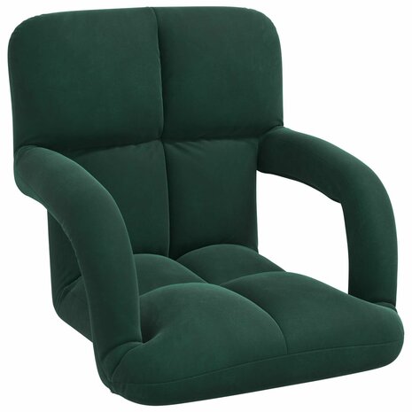 Vloerstoel Donkergroen 58 x 62 x 58 cm Fluweel 2