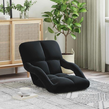 Vloerstoel Zwart 58 x 62 x 58 cm Fluweel 1