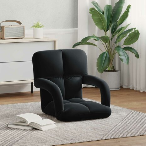 Vloerstoel Zwart 58 x 62 x 58 cm Fluweel 3