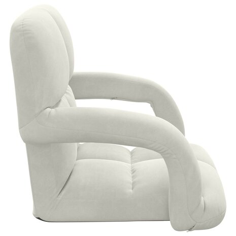 Vloerstoel Cr&egrave;me 58 x 62 x 58 cm Fluweel 5
