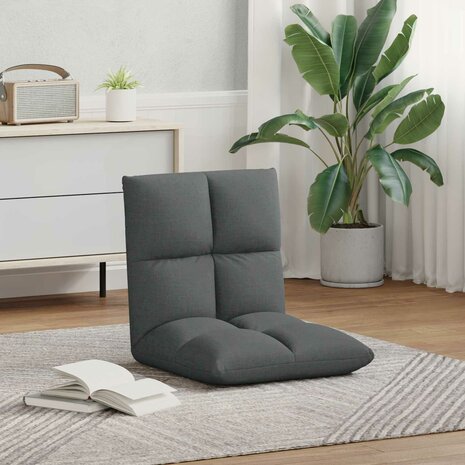 Vloerstoel Donkergrijs 50 x 61 x 57 cm Stof 3