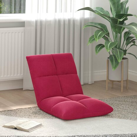 Vloerstoel Wijnrood 50 x 61 x 57 cm Fluweel 1