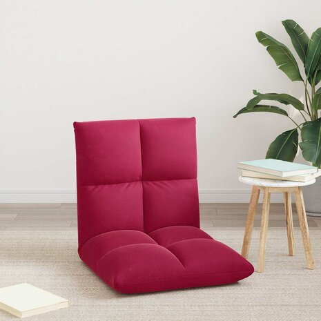 Vloerstoel Wijnrood 50 x 61 x 57 cm Fluweel 3