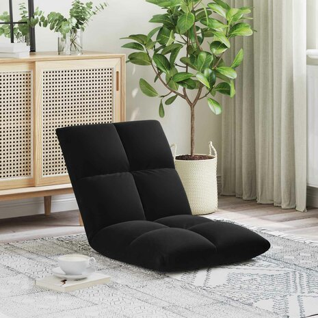 Vloerstoel Zwart 50 x 61 x 57 cm Fluweel 1
