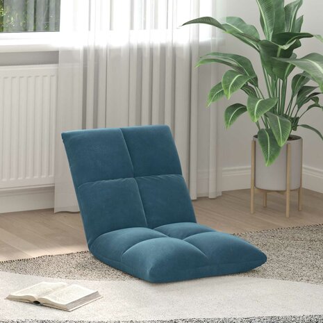 Vloerstoel Blauw 50 x 61 x 57 cm Fluweel 1