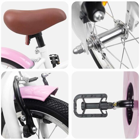 Kinderfiets 12 Inch voor 2-4 jaar oud Wit 4