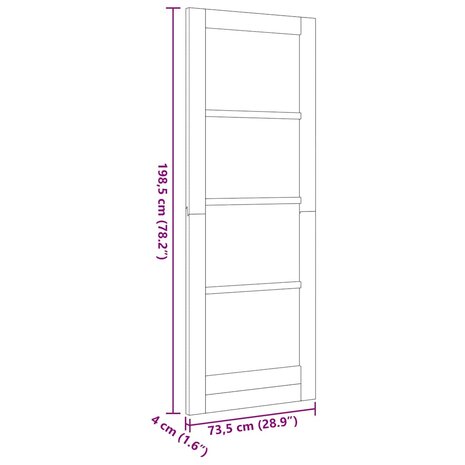 Binnendeur ORKDAL Bruin 73,5 x 198,5 cm 10