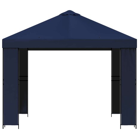 Prieel 3 x 3 m Blauw Polyester en staal 190 3