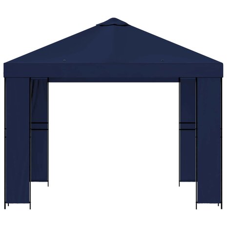 Prieel 3 x 3 m Blauw Polyester en staal 190 4